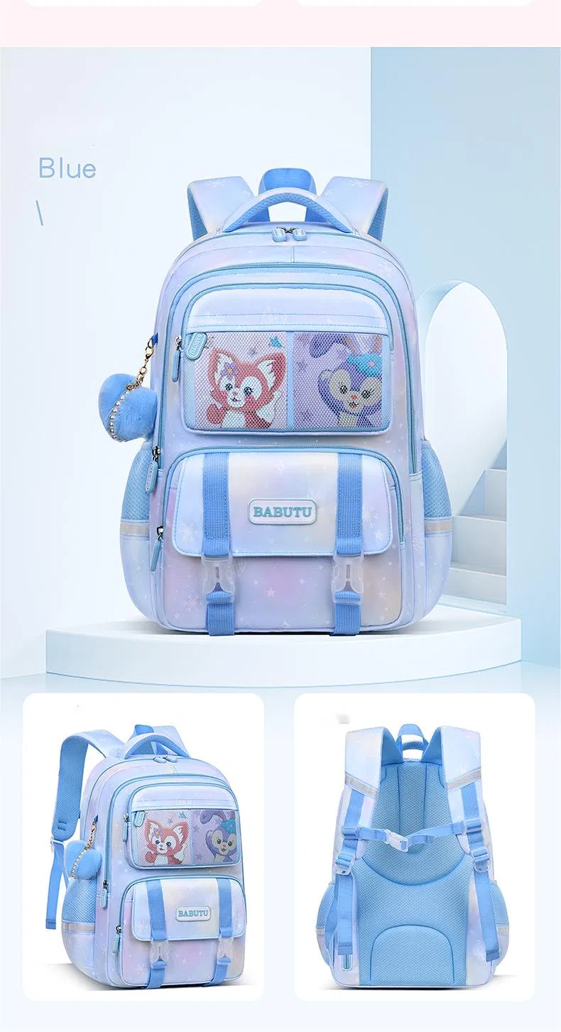 New Elementary School Backpack for Girls Spinal Protection and Weight Reduction Lightweight Travel Backpack