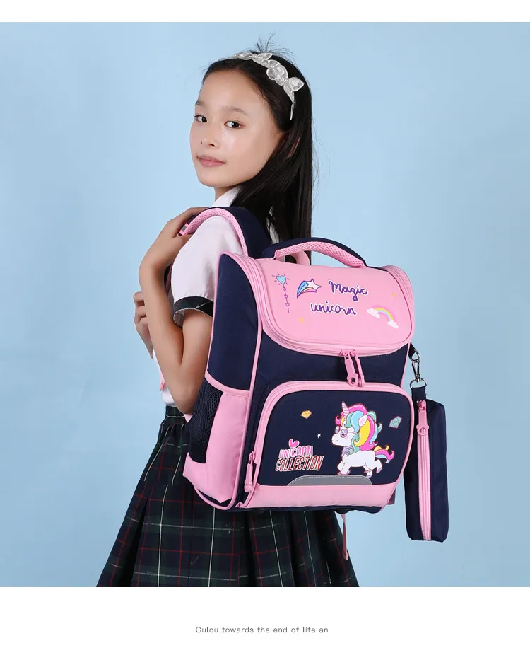 New Elementary School Children&prime;s Backpacks for Boys and Girls with Reduced Load Backpacks