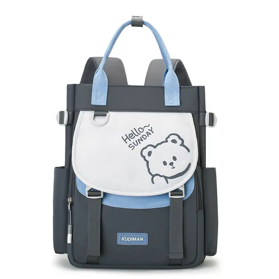 Elementary School Tutoring Bag Double Back Hand-Held Backpack Children′s Learning Homework Tutoring Class Art Bag