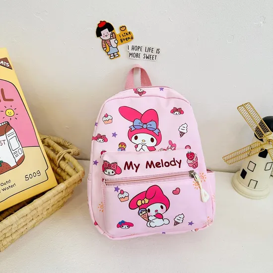 New Kindergarten School Backpack Cute Large Capacity Nylon Letter Lightweight Children′s Backpack