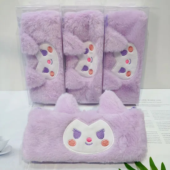 New Cartoon Large Capacity Plush Pen Bag Cute Pen Bag Stationery Bag Storage Bag