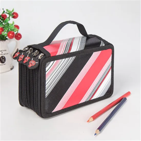 New 72 Color Pencil Case Student Large Capacity Pencil Case Art Painting Storage Bag Stationery Box