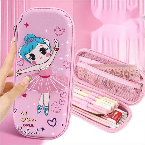 Wholesale Large Capacity 3D Stationery Case Waterproof Pencil Boxes for Primary School Students