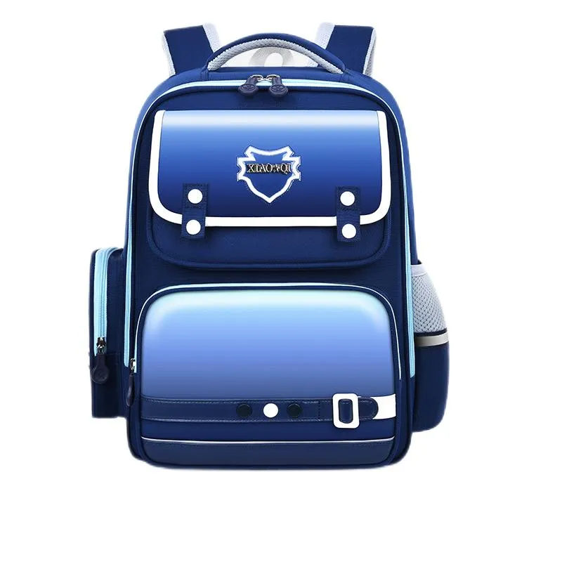 Primary School Backpack Reduces Burden PU Leather Spine Protector New Waterproof Backpack
