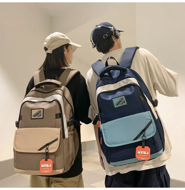 New Junior High School Backpack for Boys and Girls Travel Backpack for Reducing Burden and Spine Protection