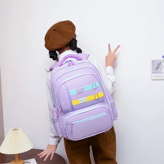 2024 New Primary School Student Backpack for Boys and Girls Children′s Simple Backpack