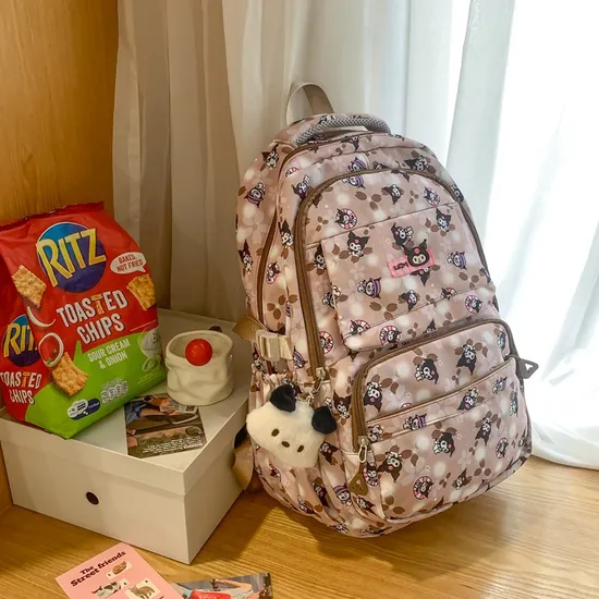 New Cartoon Backpack Nylon Cute Men′s and Women′s Load Reducing Large Capacity Backpack