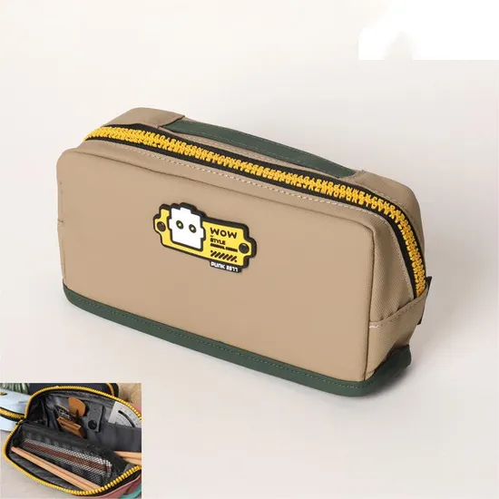 Pen Bag New Punk Stationery Bag Dirt Resistant Zipper Stationery Bag Student Pen Pencil Pouch