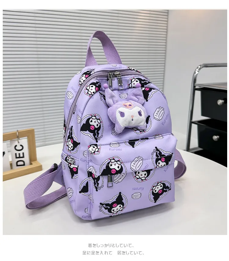 New Children Cartoon Exquisite Doll School Backpack with Large Capacity Nylon Printing Creative Backpack