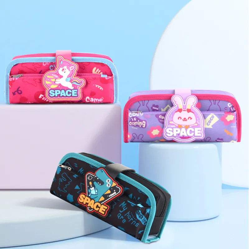 Student Pencil Case Cartoon Stationery Bag Man&prime;s Large Capacity Multi-Layer Pencil Case Pencil Pouch