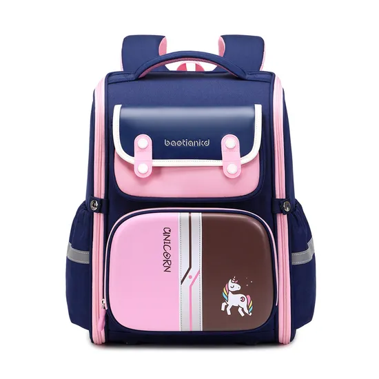 2024 New Primary School Backpack Light Fashion British Load Reducing Spinal Protection Backpack