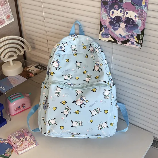 New Student Cute Backpack Nylon Cartoon Large Capacity Multi Color Lightweight Backpack