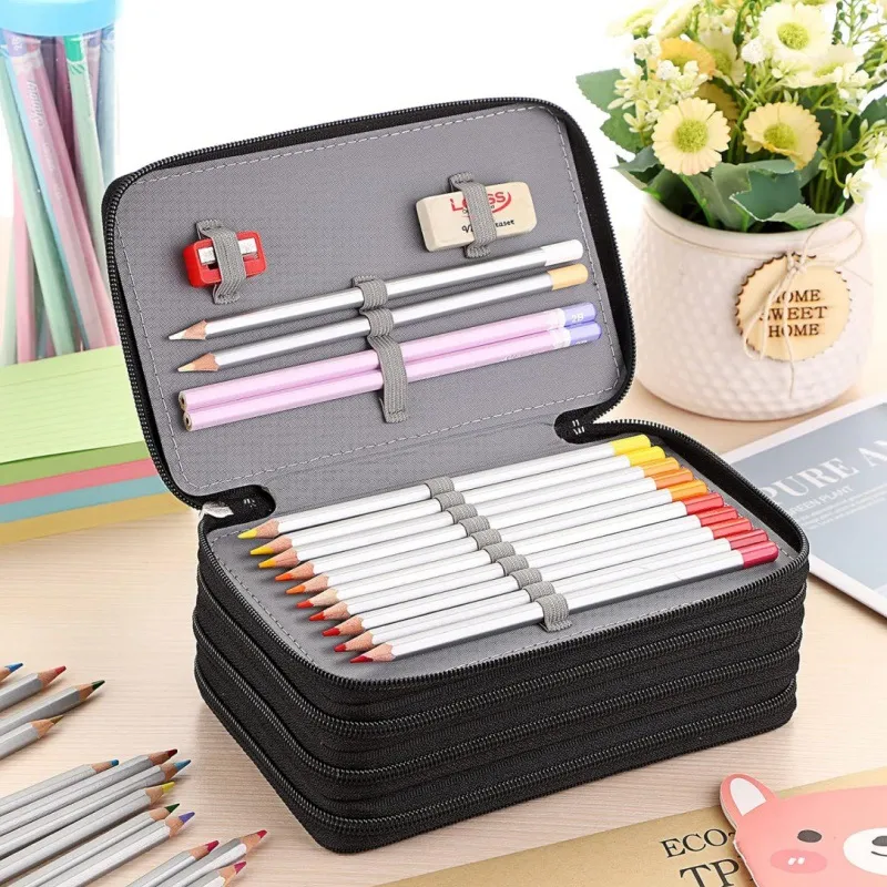 2024 New Pencil Case Stationery Case Storage for Cute Students Large Capacity Male and Female Pencil Bag