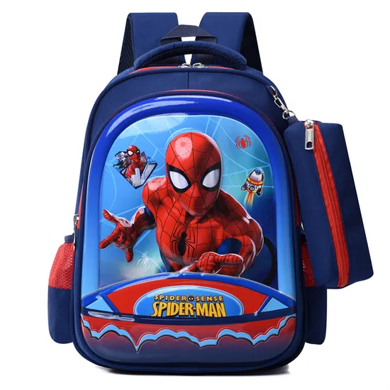 New Children′s Cute Backpack Oxford Cloth Two Piece Cartoon Primary School Large Capacity Lightweight Backpack Set