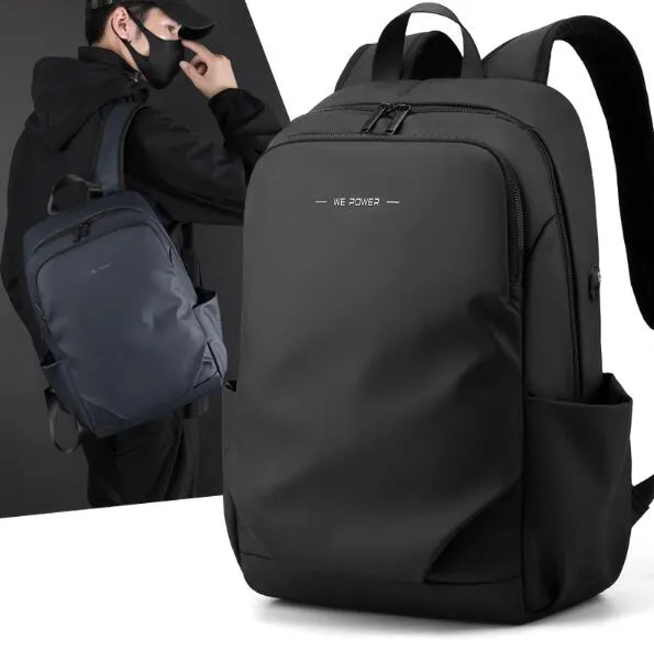 Custom Business Waterproof Laptop Bags School Travel USB Charging Men Smart Backpack