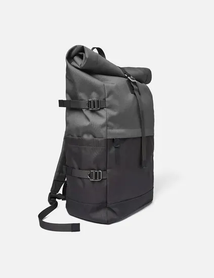 Roll Top Rucksack RPET Eco-Friendly Backpack with Laptop Compartment Leisure Bag Waterproof Backpack Knapsack