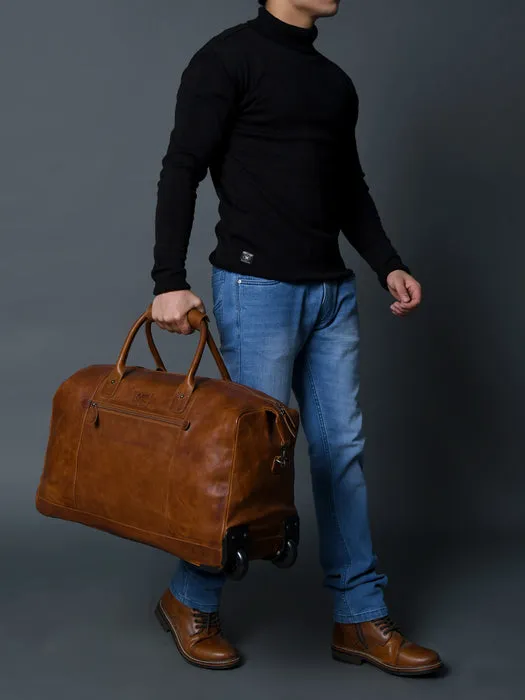 Duffel Bags for Men and Women Full Grain Leather for Travelling Carry Overnight Weekend Bags