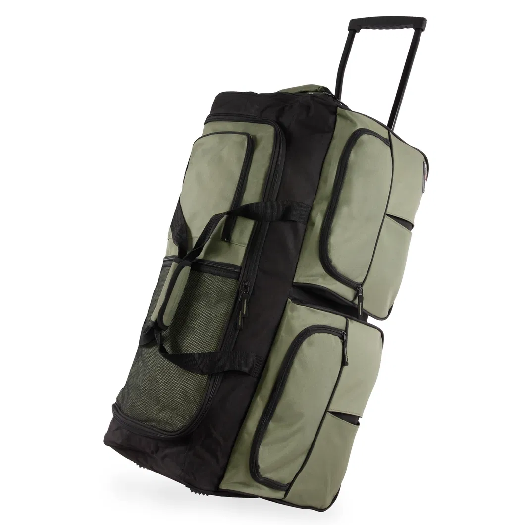 Unisex Polyester Duffel Travel Bag with Zipper Closure Stylish National Style for Business Travel Trips