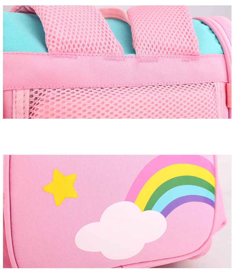High Quality Backpack Unicorn Children&prime;s School Bags Children Backpack Convenient Travel Removeable Trolley Bag for Girls