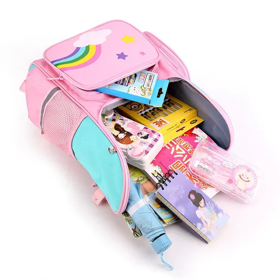 High Quality Backpack Unicorn Children′s School Bags Children Backpack Convenient Travel Removeable Trolley Bag for Girls