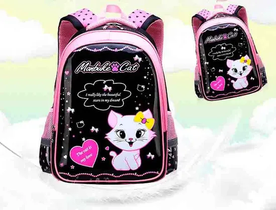 Children Double Shoulder 7-9-12 Year Old Schoolbag Princess Backpack School Girls Backpack Bag Korean Version of Cute Polyester