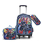 High Quality Wheeled Backpack Travel School Bag Set School Bag with Lunch Bag