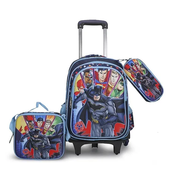 High Quality Wheeled Backpack Travel School Bag Set School Bag with Lunch Bag