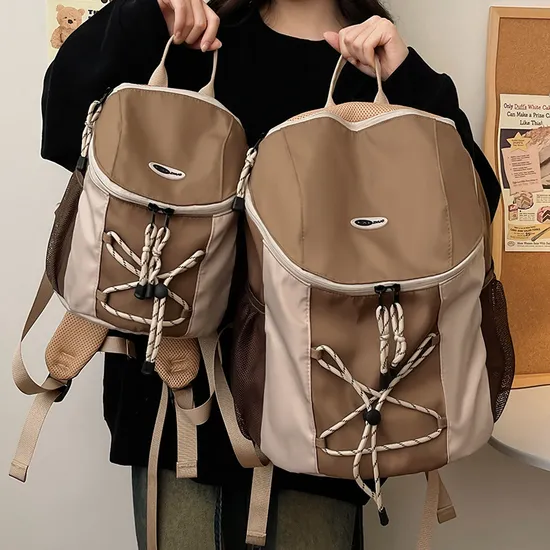 Factory Simple Casual Mountaineering Trendy Lightweight Drawstring Backpack