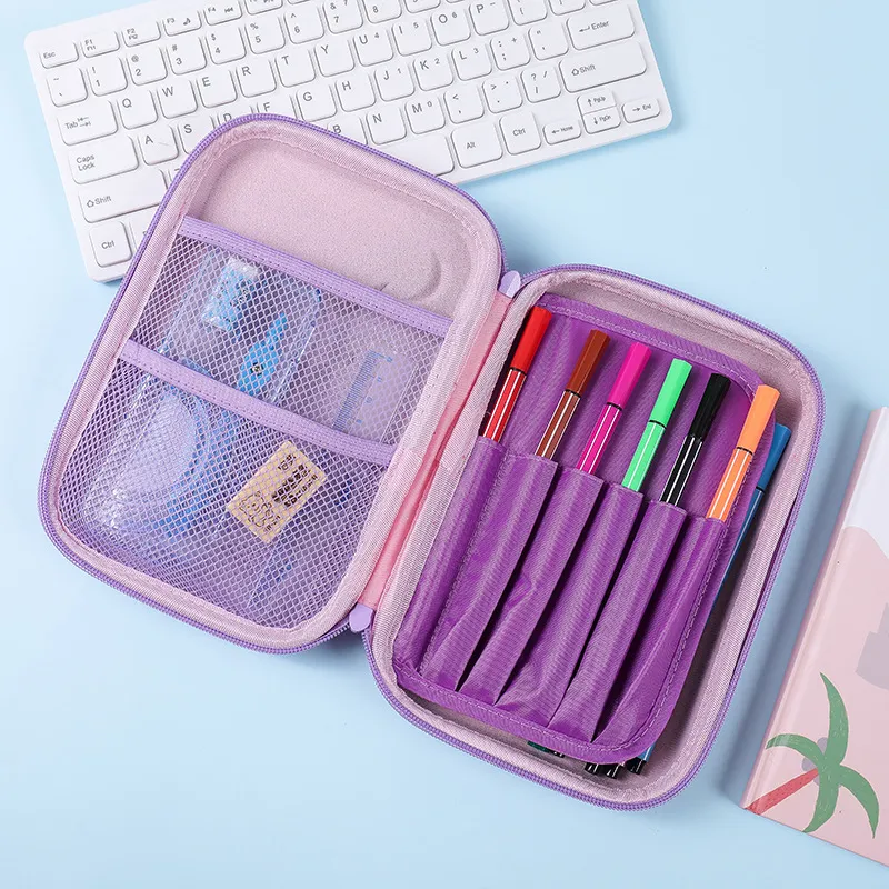 New Large Capacity Pen Bag Cute Cartoon Unicorn Pencil Case with Zipper