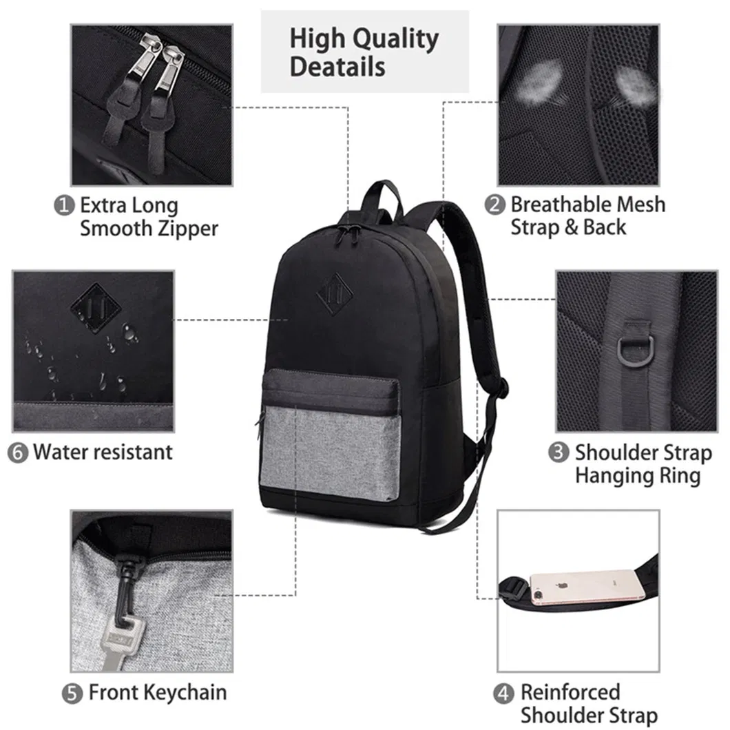 Wholesales New Design Schoolbag Leisure Waterproof Mochilas Bookbag Back Pack Book Bag School Backpack for Teenaner
