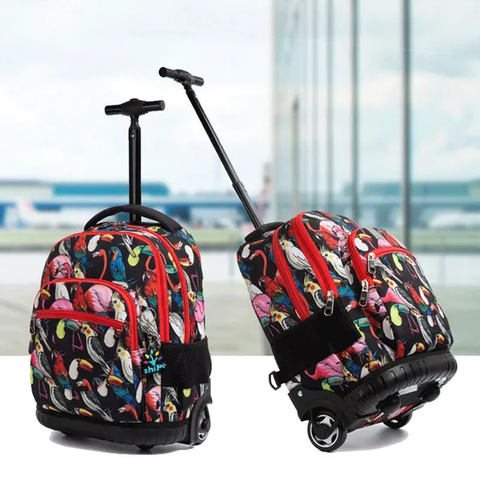 Professional Kids School Rolling Backpack Fashion Children School Wheeled Trolley Bags