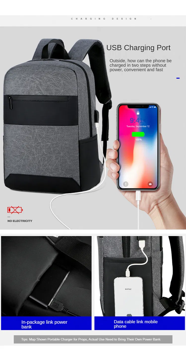 Business Man Travel Backpack USB Charger Back Pack Leisure Travel Computer Backpack