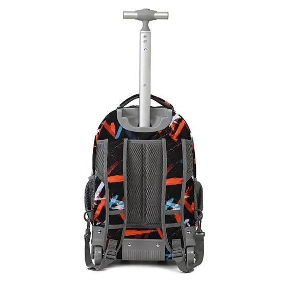 Wheeled Backpack Students Luggage School Book 18 Inch Trolley Backpack Multifunction Rolling Backpack
