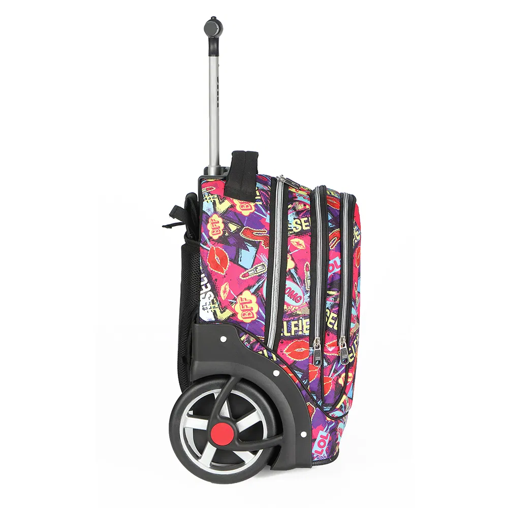 Waterproof Student Wheeled Rolling Schoolbag Fashion Backpack for Kids Children Trolley School Bag