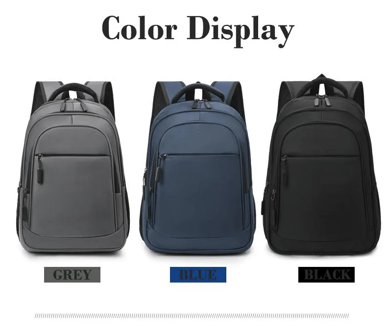 Bag USB Waterproof Mens Nylon Laptop Bag Travel Factory Wholesale Custom Logo Student Laptop Backpack