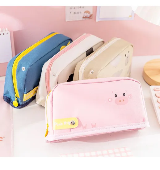 Factory Price Large Capacity Pen Case Cute Pen Bag Office Stationery Bag Pencil Case