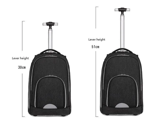 Men Wholesale Customized Wheel Trolley Travel Bag Backpack Rolling Travel Backpack Business Backpack