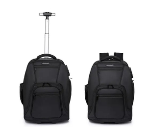 Men Wholesale Customized Wheel Trolley Travel Bag Backpack Rolling Travel Backpack Business Backpack