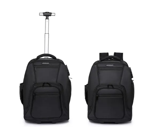 Men Wholesale Customized Wheel Trolley Travel Bag Backpack Rolling Travel Backpack Business Backpack