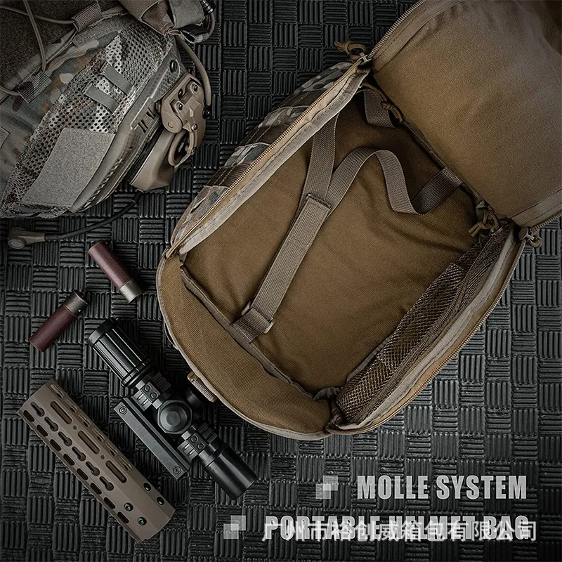 Factory Outdoor Tactical Helmet Bag Gas Mask Storage Camouflage Bag