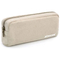 Solid White Canvas Stationery Organizer Pouch Multipurpose Pen Makeup Bag