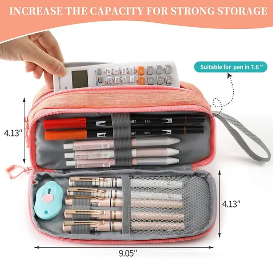 Waterproof Unisex Stationery Supplies Pencil Pouch High School Student Pencil Bag