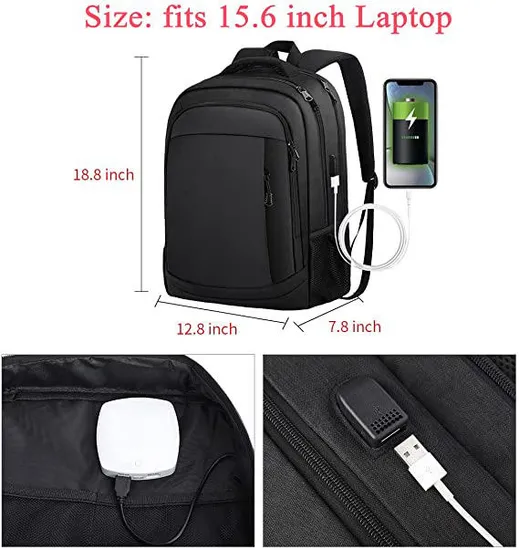 Travel School Durable USB Laptop Comfortable Computer Water Resistant Anti Theft College Men &amp; Women Business Backpack