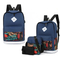 New Simple Large Capacity Backpack Business Leisure Computer Package Outdoor Travel Three-Piece Backpack