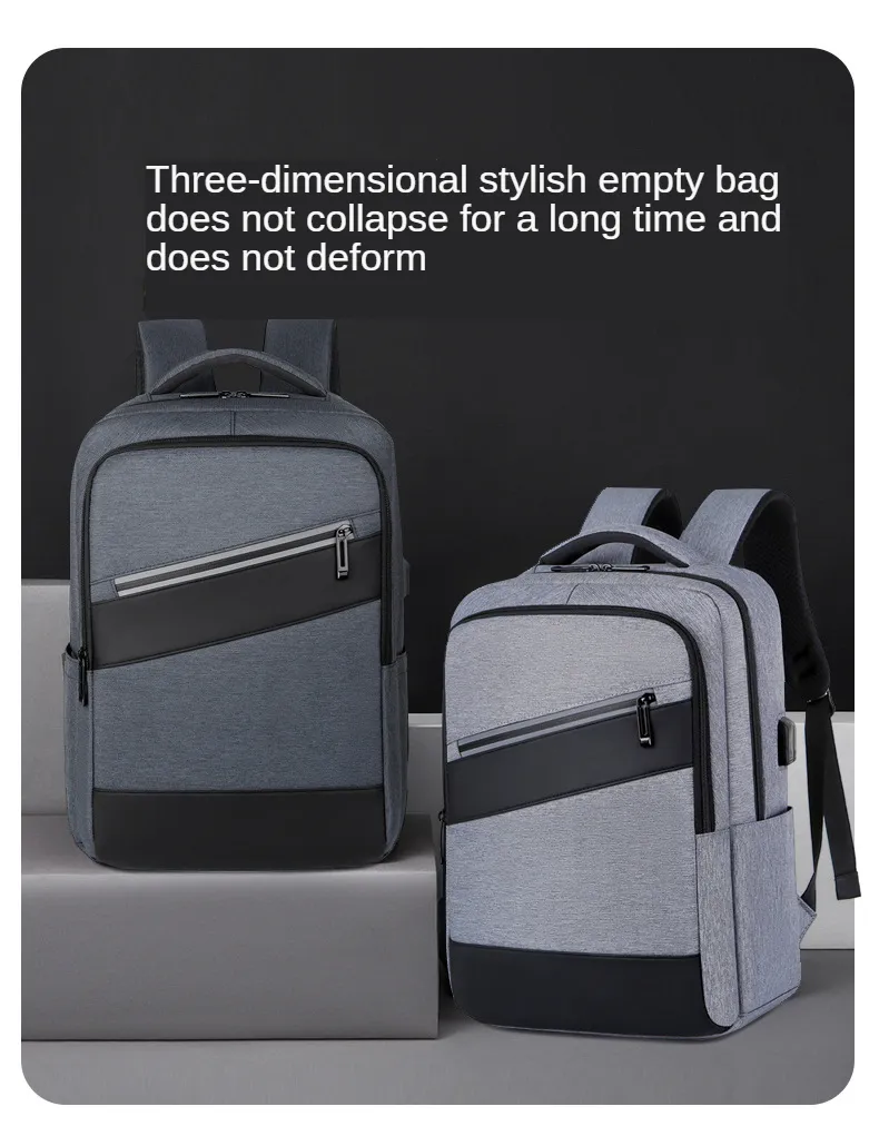 New Design Durable Mochila Smart Business Notebook Back Pack USB Charger Bagpack Nylon Casual Backpack