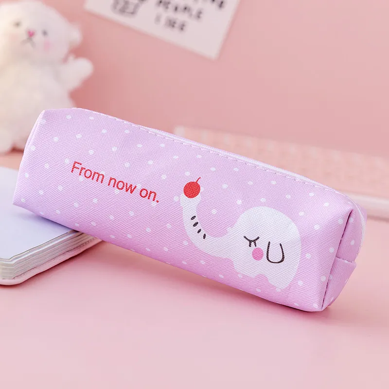 High Quality Polyester Fabric Cute Pencil Case Stationery Case for Kids