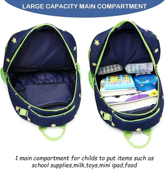 Factory Direct Sales Children School Bags Dinosaur Pattern Toddler Kids Backpack Colorful Children Schoolbag for Boys