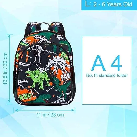Custom Logo Children School Bags Dinosaur Pattern Toddler Kids Backpack Colorful Children Schoolbag for Boys