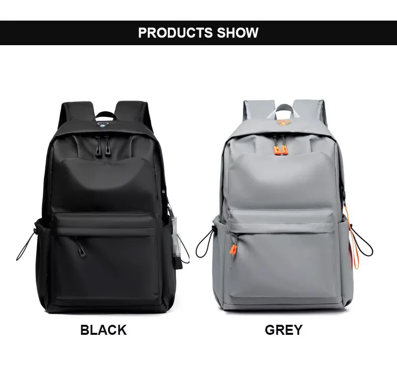 Waterproof Fashion Male Backpack 14 Inch Laptop Rucksack Business Travel Backbag School Bag