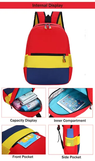 Primary School Bags Daily Used Customized Logo Printing Children Backpacks for Girls and Boys